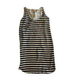 Ann Taylor Lift Striped Black And White Slip Tank Dress XSP